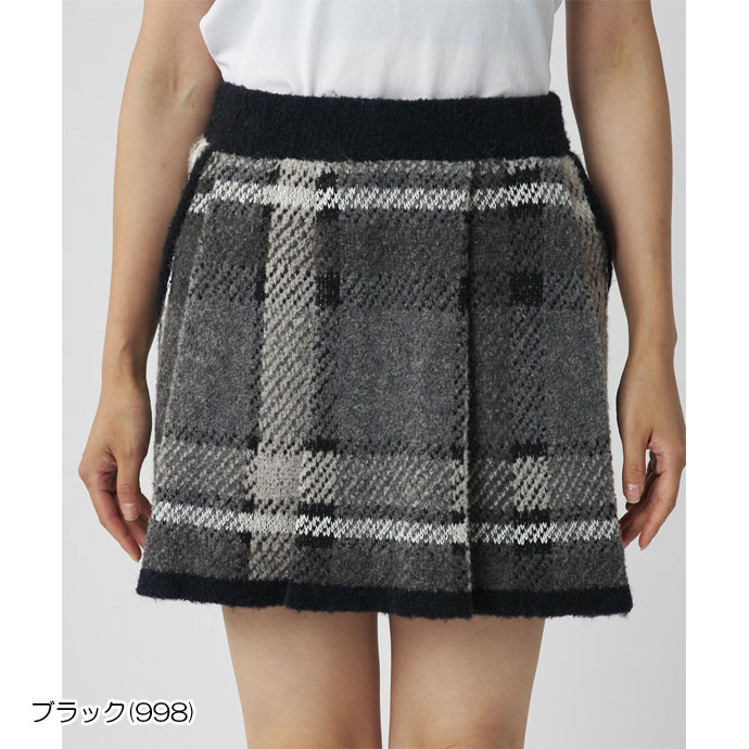 ラウドマウス☆グリーン チェック柄 セーター・スカート ラウドマウス ニットスカート 774355 レディース | Lieto by