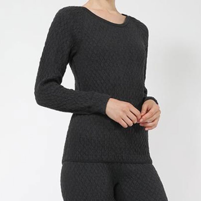 アクセル ひだまり長袖クルーネックアンダーウェア AXUW242HML