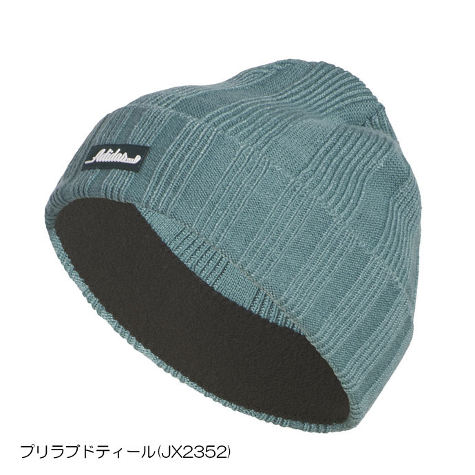 メンズ アディダス ゴルフウェア キャップ 裏フリース付きロゴビーニー
