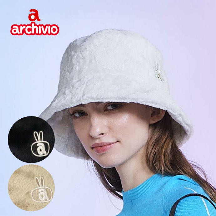 アルチビオ ゴルフウェア キャップ ポイント刺繍ファーハット A510012