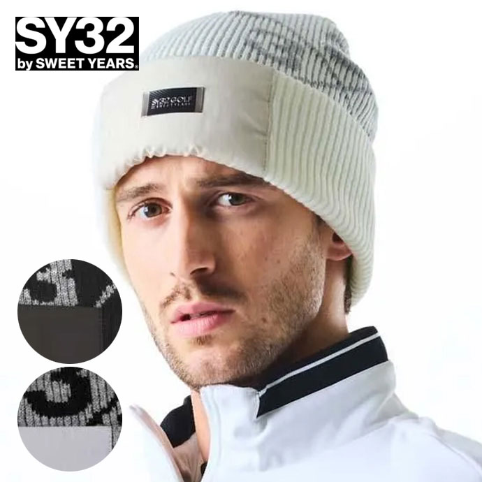 メンズ SY32 ゴルフウェア キャップ LOGO KNIT CAP SYG25A911 男性