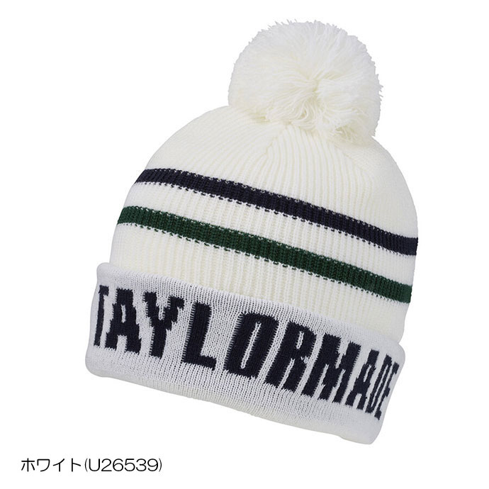 新品 TaylorMade テーラーメイド ポンポンビーニー ハンドウォーマー メンズ テーラーメイド ゴルフウェア キャップ ポンポンニットキャップ