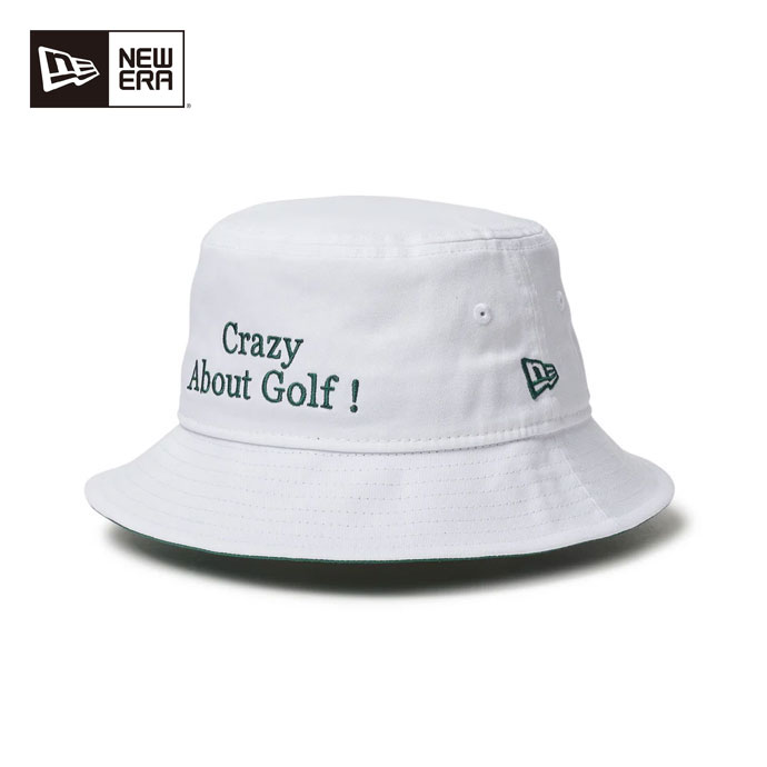 ニューエラ ゴルフウェア キャップ BUCKET01 CRAZY ABOUT GOLF WHI