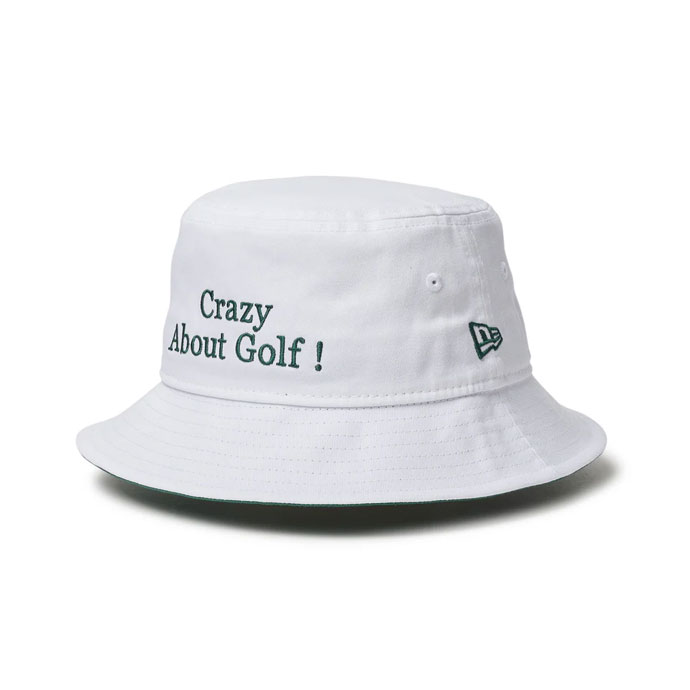 ニューエラ ゴルフウェア キャップ BUCKET01 CRAZY ABOUT GOLF WHI