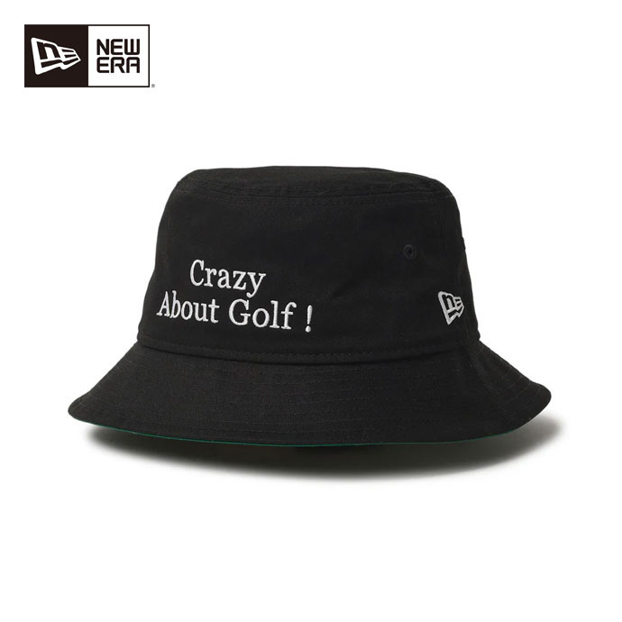 ニューエラ ゴルフウェア キャップ BUCKET01 CRAZY ABOUT GOLF BLK