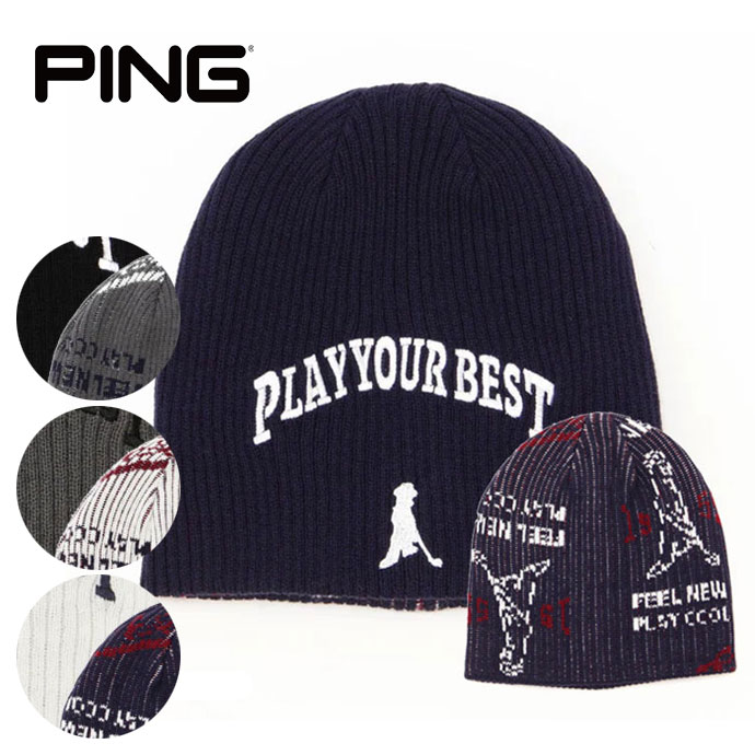 メンズ ピン ゴルフウェア キャップ Mr．PINGリバーシブルニット