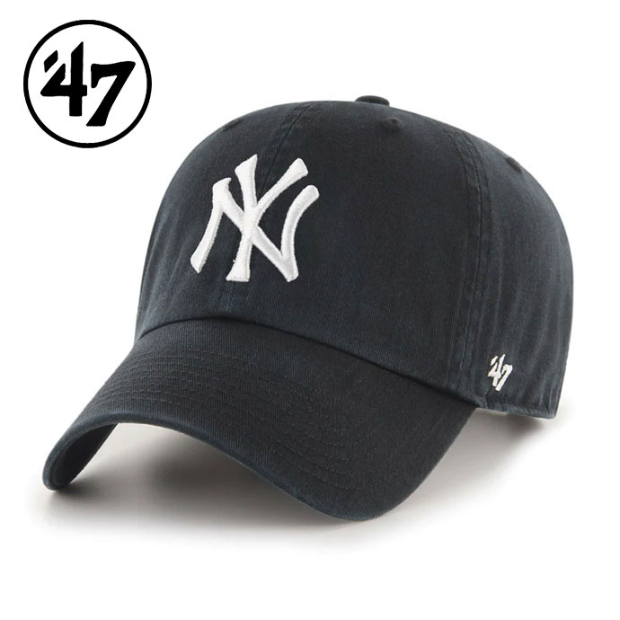 メンズ 47 ゴルフウェア キャップ 47 CLEAN UP YANKEES BLACK