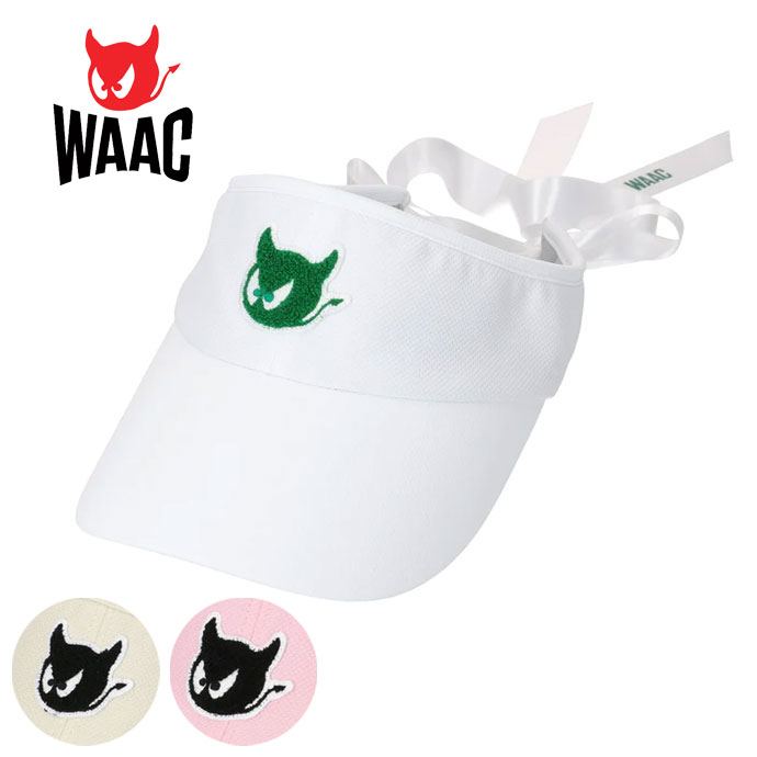 レディース ワック ゴルフウェア キャップ WAACKYリボンバイザー
