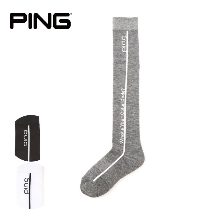 レディース ピン pingサイドラインニーハイソックス 6226186106 女性用
