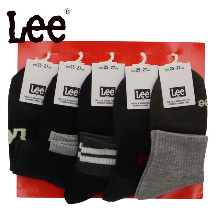 メンズ LEE ゴルフウェア ソックス 5足セットソックス LESX26Z5P 