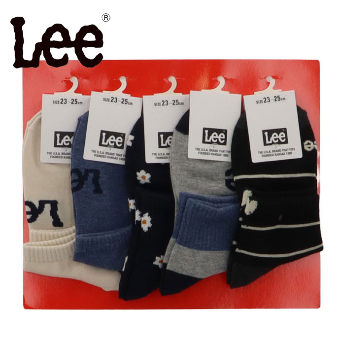 レディース LEE ゴルフウェア ソックス 5足セットソックス