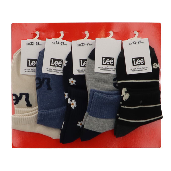 レディース LEE ゴルフウェア ソックス 5足セットソックス