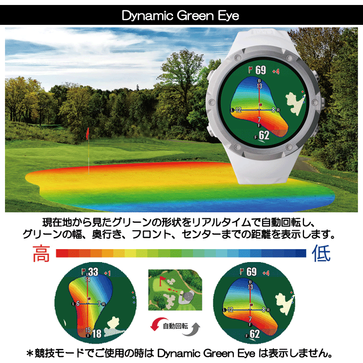 ショットナビ Evolve α (エボルブ アルファ) 腕時計型 GPS距離測定器