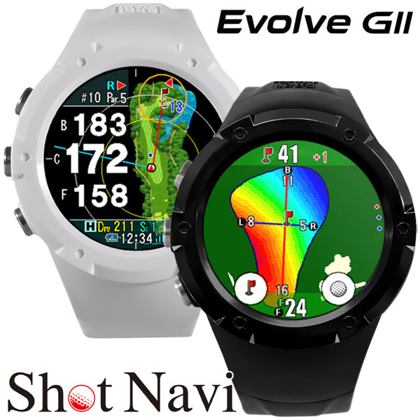 ショットナビ EVOLVE G2 腕時計型 GPSゴルフナビ | つるやゴルフONLINE