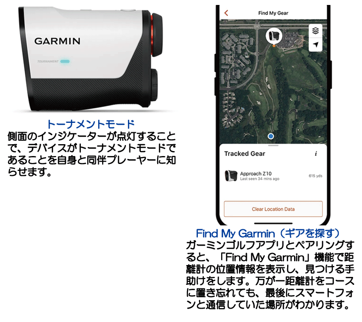 ガーミン アプローチ Z10 ゴルフ用レーザー距離計 | つるやゴルフ