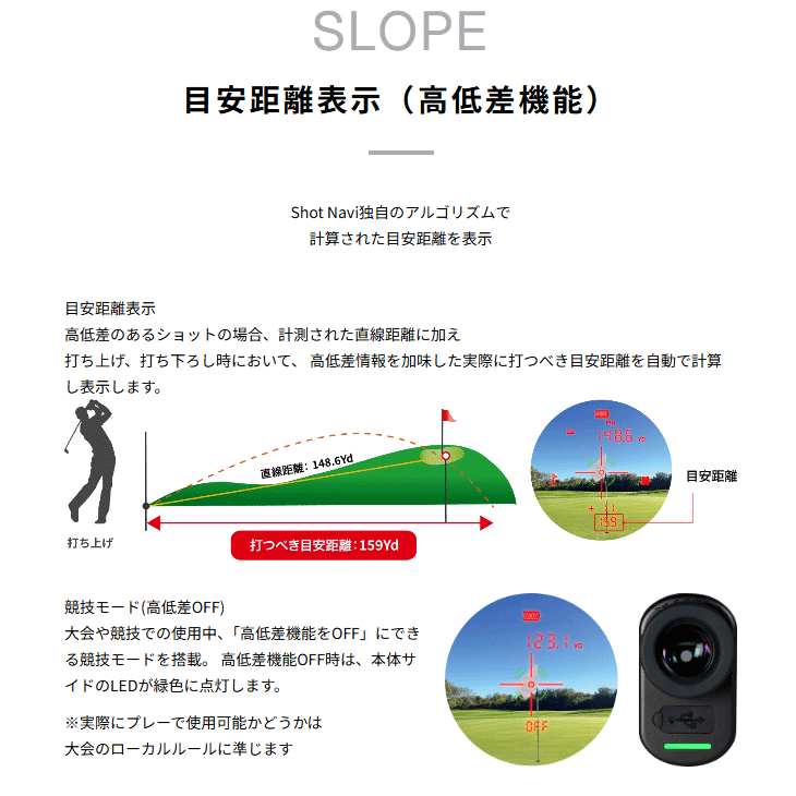 ショットナビ STEADY ゴルフ用レーザー距離計 | つるやゴルフONLINE