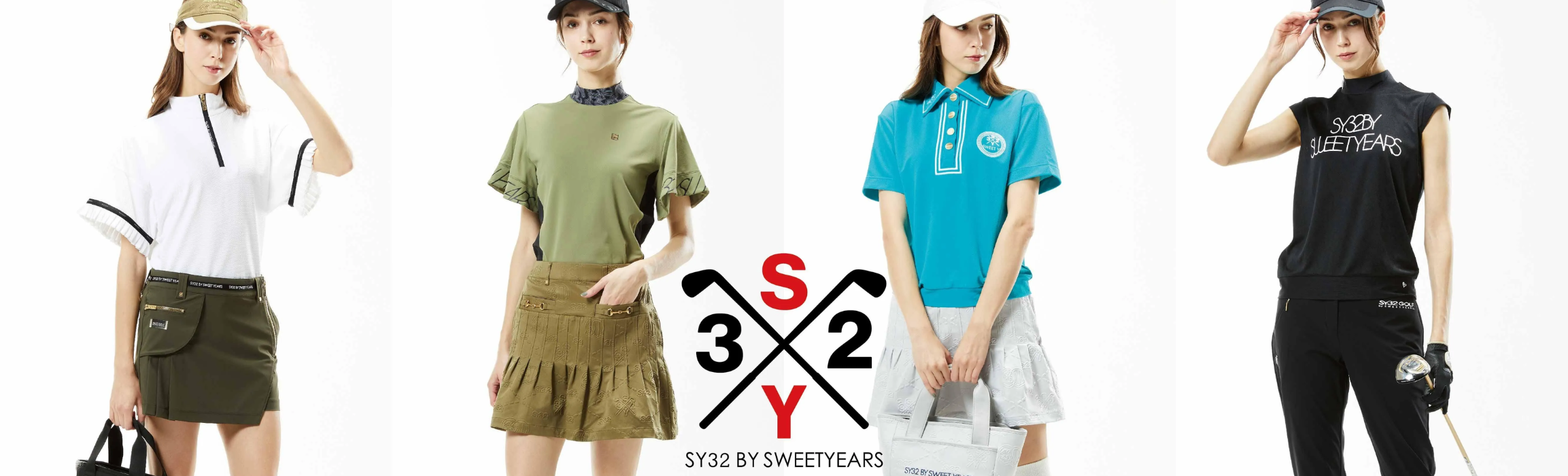 SY32 ゴルフウェア 半袖シャツ FAST DRYING LOGO MOCK SYG-25S27W